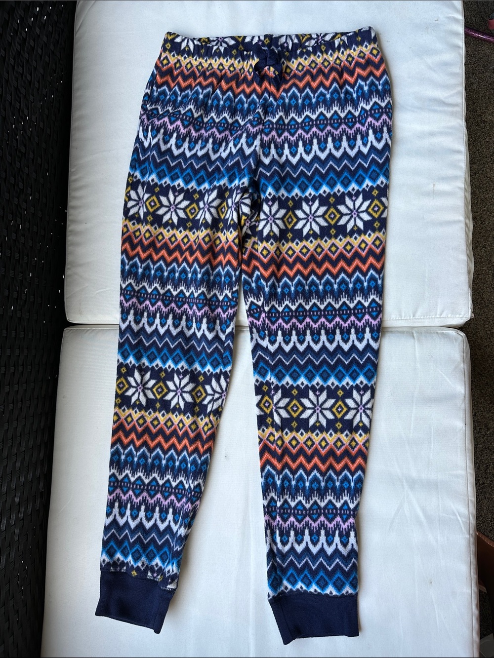 Old Navy Navy Multi‎ Geo-Patterned Kids Pajama Bottoms